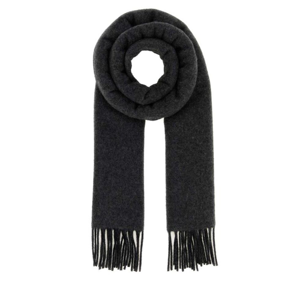 Fendi Men Charcoal Cashmere Scarf